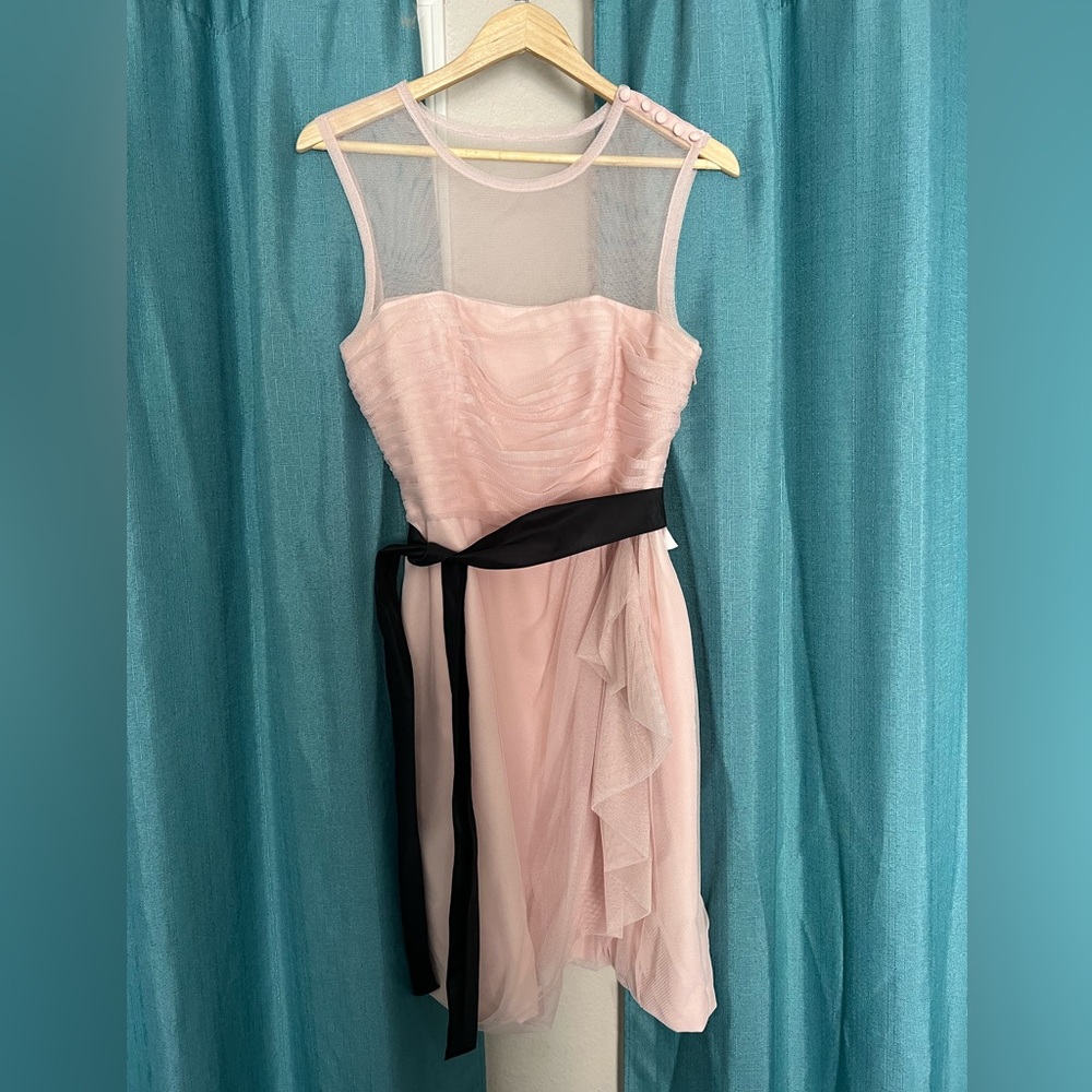 David’s Bridal pink dress